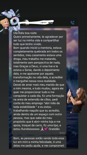 Depoimento em video