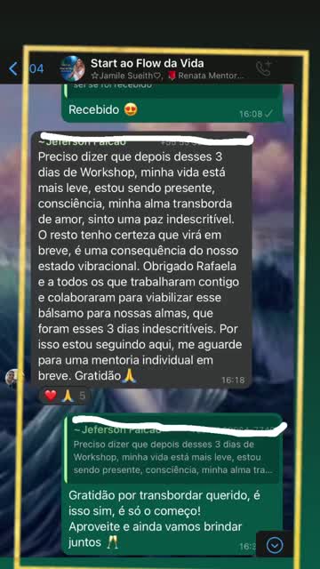 Depoimento em video