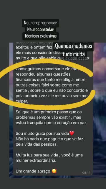 Depoimento em video